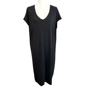 Eileen Fisher Womens Plus Size 1X Sundress Black Classic Cruisewear